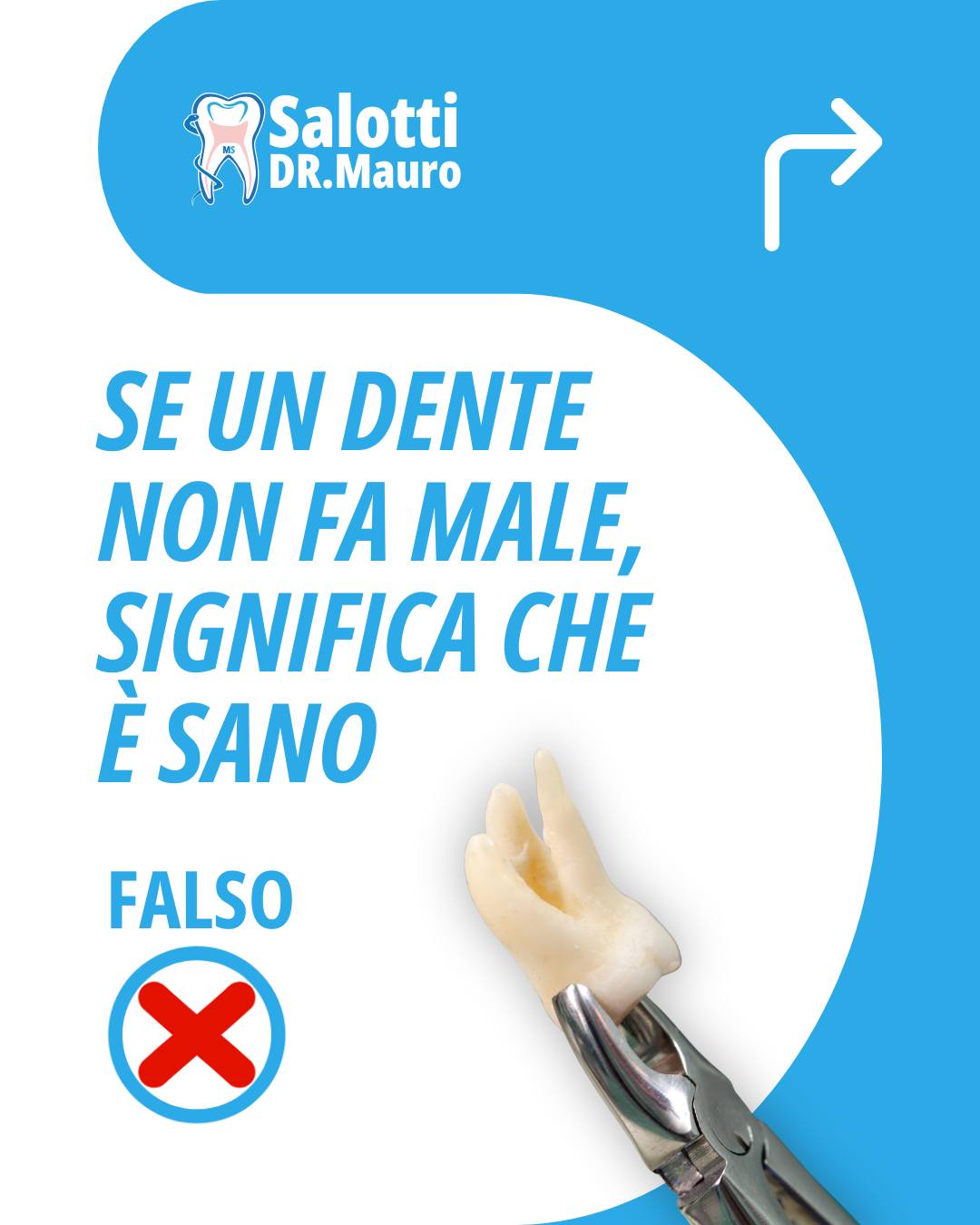 ❌ Vero o Falso?
"Se un dente non fa male, significa che è sano."
FALSO.
Il dolore è spesso un segnale tardivo. Molte patologie della bocca, come carie, gengiviti o problemi ai denti, possono svilupparsi senza dare alcun fastidio nelle fasi iniziali.
Per questo motivo è importante non aspettare che compaia il dolore per prenotare una visita.
🦷 Un controllo periodico permette di individuare eventuali problemi quando sono ancora piccoli, rendendo le cure più semplici, rapide e meno invasive.
💬 Tu ogni quanto fai un controllo dal dentista? Scrivilo nei commenti!
📩 Se è passato troppo tempo dall'ultima visita, contattaci e prenota il tuo controllo.
#veroofalso #dentista #prevenzione #saluteorale #carie #gengivite #igieneorale #controllodentista #sorrisosano #odontoiatria